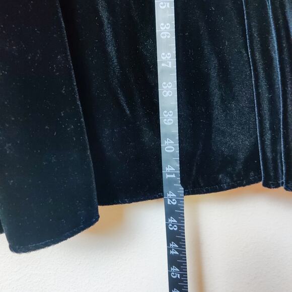 Vtg Niki Originals Black Velvet Burnout Fit & Flare Prom Dress 8 Whimsigoth - Picture 14 of 14